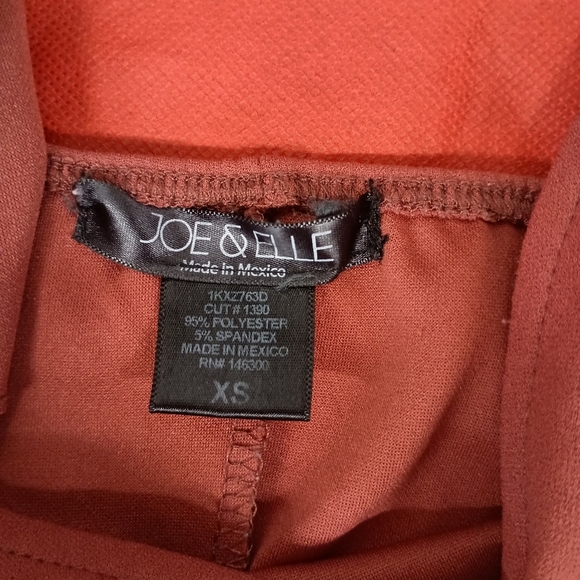 Rust Orange Draped Mini Dress - Picture 3 of 16